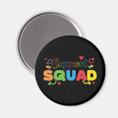 Support Squad - Rainbow Hearts Pride Ally Magnet (Vorderseite/Rückseite)