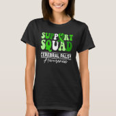 Support Squad Sunflower Hair Cerebral Palsy Awaren T-Shirt (Vorderseite)