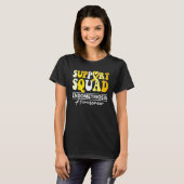 Support Squad Sunflower Hair Endometriosis Awarene T-Shirt (Vorne ganz)