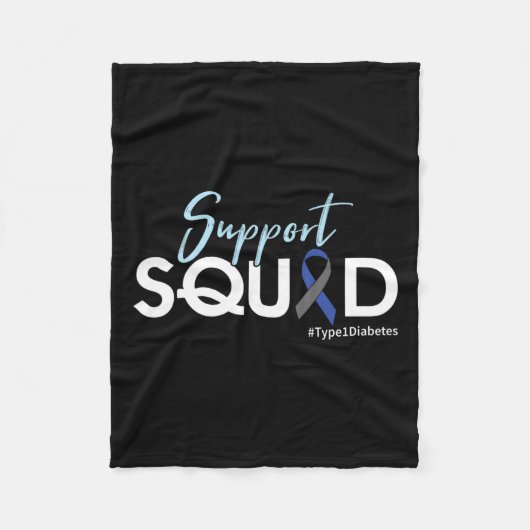 Support Squad - Typ 1 Diabetes-Bewusstsein Fleecedecke (Vorderseite)