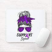 Support-Squad Unordentlicher Knoten Lila Krieger H Mousepad (Mit Mouse)