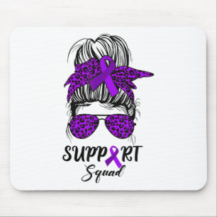 Support-Squad Unordentlicher Knoten Lila Krieger H Mousepad