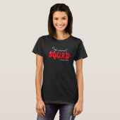Support Squad Vasculitis Awareness Red Ribbon   T-Shirt (Vorne ganz)