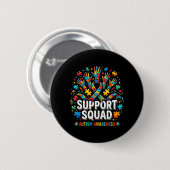 Support-Team Autismus-Bewusstsein Puzzle-Band Händ Button (Vorne & Hinten)