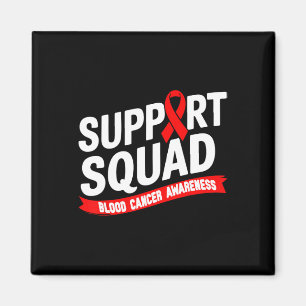 Support-Team Blutkrebs-Bewusstseinsmonat Rotes Ban Magnet