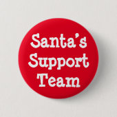 Support-Team des Weihnachtsmanns Button (Vorderseite)