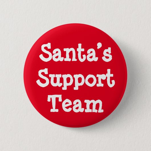 Support-Team des Weihnachtsmanns Button (Vorderseite)