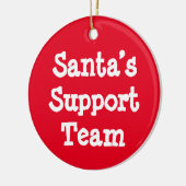 Support-Team des Weihnachtsmanns Keramik Ornament (Links)