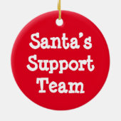 Support-Team des Weihnachtsmanns Keramik Ornament (Hinten)