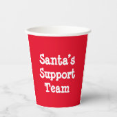 Support-Team des Weihnachtsmanns Pappbecher (Vorderseite)