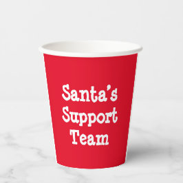 Support-Team des Weihnachtsmanns Pappbecher