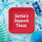 Support-Team des Weihnachtsmanns Pappteller (Party)