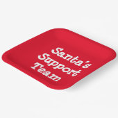 Support-Team des Weihnachtsmanns Pappteller (Gewinkelt)