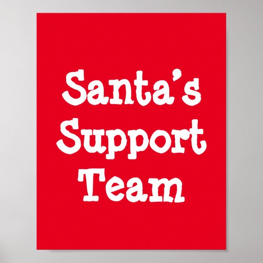 Support-Team des Weihnachtsmanns Poster (Vorne)