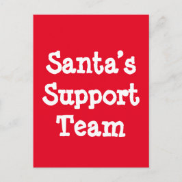 Support-Team des Weihnachtsmanns Postkarte