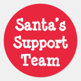 Support-Team des Weihnachtsmanns Runder Aufkleber