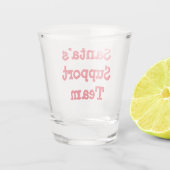 Support-Team des Weihnachtsmanns Schnapsglas (Rückseite)