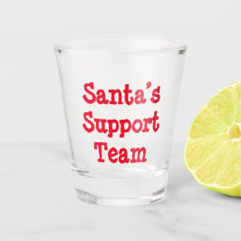 Support-Team des Weihnachtsmanns Schnapsglas