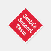 Support-Team des Weihnachtsmanns Serviette (Ecke)