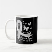 Support-Team Dyslexie-Bewusstsein Silbernes Band Kaffeetasse (Links)