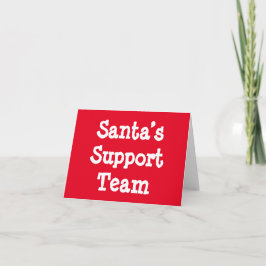Support-Team-Karte des Weihnachtsmanns Karte