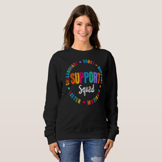 Support-Team-Lehrer-Support-Squad Sweatshirt (Vorne ganz)