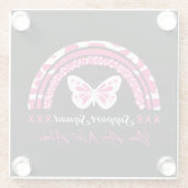 Support-Team Sie sind nicht allein Glasuntersetzer (Rückseite)