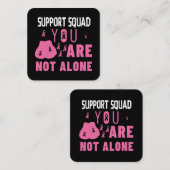 Support-Team Sie sind nicht allein Quadratische Visitenkarte (Vorne/Hinten)