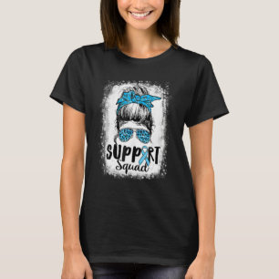 Support-Team-Unordentlicher-Dutt-Blauer-Diabetes-B T-Shirt
