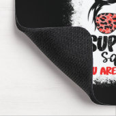 Support-Team Unordentlicher Dutt Roter Krieger Blu Mousepad (Ecke)