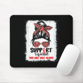 Support-Team Unordentlicher Dutt Roter Krieger Blu Mousepad (Mit Mouse)