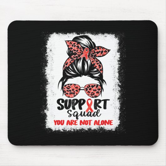 Support-Team Unordentlicher Dutt Roter Krieger Blu Mousepad (Vorne)