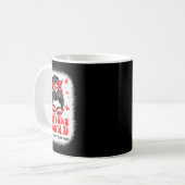 Support-Team Unordentlicher Dutt Schmetterling Rot Kaffeetasse (Vorderseite Links)