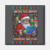 Support Tech Santa Rebooting Ugly s Magnet (Vorne)