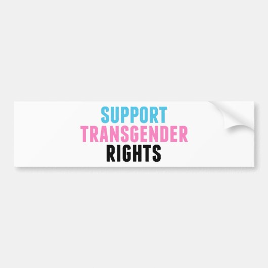 Support Transgender Rights Autoaufkleber (Vorne)