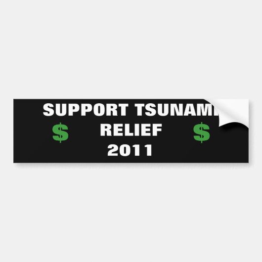 SUPPORT TSUNAMI RELIEF AUTOAUFKLEBER (Vorne)