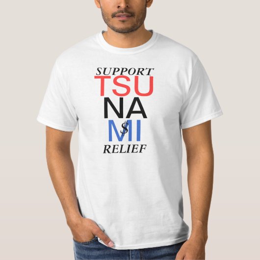 SUPPORT TSUNAMI RELIEF T-Shirt (Vorderseite)
