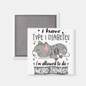 Support Typ 1 Diabetes Awareness Ribbon Geschenke Magnet (Vorderseite/Rückseite)