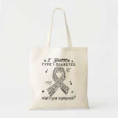 Support Typ 1 Geschenke für Diabetes Warrior Tragetasche (Vorne)