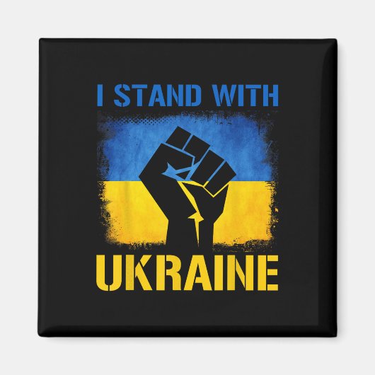 Support Ukraine Flag I Stand With Ukraine  Magnet (Vorne)