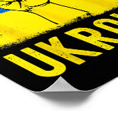 Support Ukraine Flag I Stand With Ukraine  Poster (Ecke)