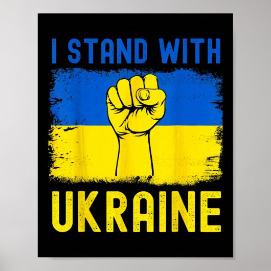 Support Ukraine Flag I Stand With Ukraine  Poster (Vorne)