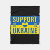 Support Ukraine Flag With Heart  Fleecedecke (Vorderseite)