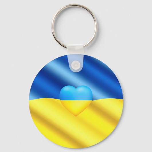 Support Ukraine - Freedom - Ukraine Flag Keychain Schlüsselanhänger (Vorderseite)