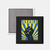 Support Ukraine Hand Fist Ukraine Resist Protest U Magnet (Vorderseite/Rückseite)