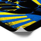 Support Ukraine Hand Fist Ukraine Resist Protest U Poster (Ecke)
