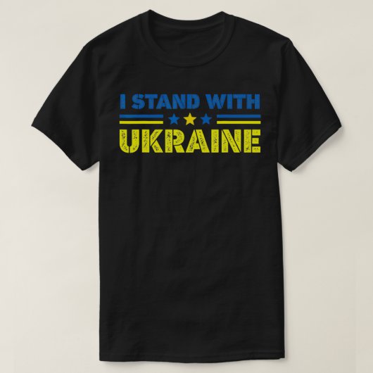 Support Ukraine I Stand with Support Ukraine T-Shirt (Design vorne)