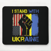 Support Ukraine I Stand With Ukraine Ukrainian Fla Mousepad (Vorne)