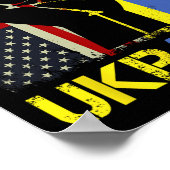 Support Ukraine I Stand With Ukraine Ukrainian Fla Poster (Ecke)