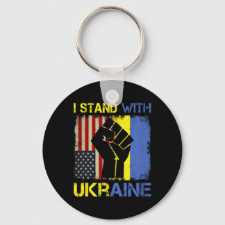 Support Ukraine I Stand With Ukraine Ukrainian Fla Schlüsselanhänger
